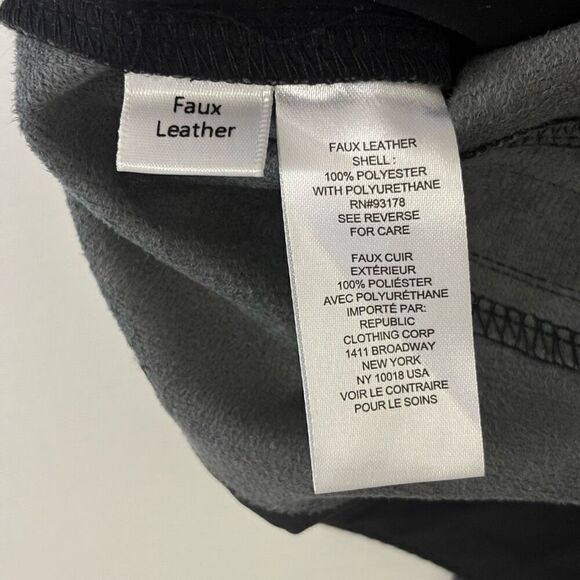 Elie Tahari Black Faux Leather Tapered Leg Pants size 8 - Picture 4 of 10